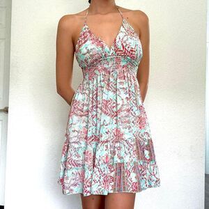 Whimsical boho halter dress